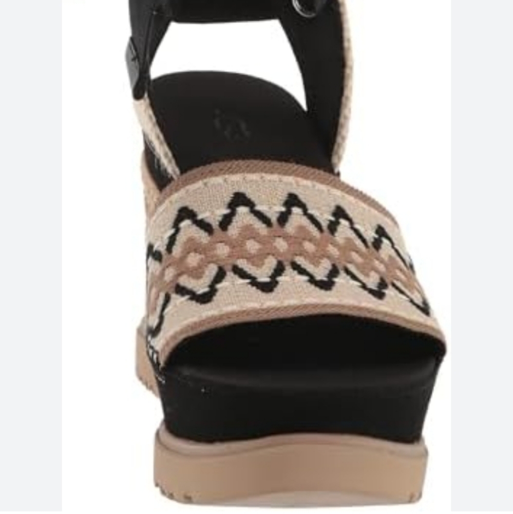 UGG ABBOT ANKLE WRAP PLATFORM WEDGE SANDALS WOMEN'S $150 - Picture 5 of 11